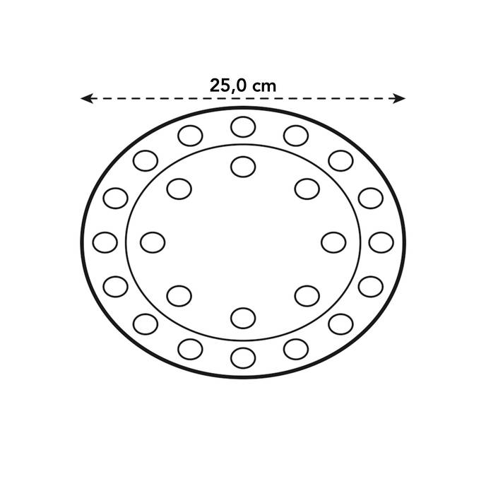 floorprotector round 25cm transparent